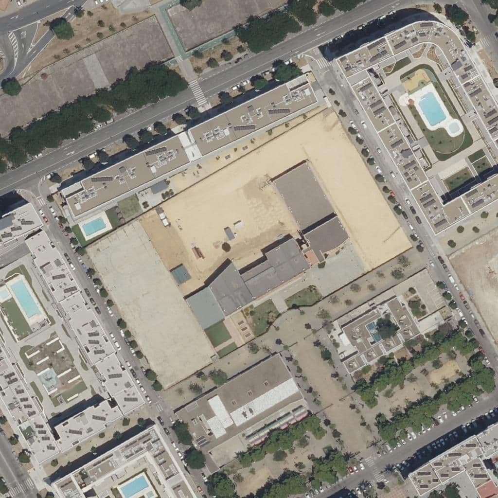 Aerial view of the grounds of Las Artes