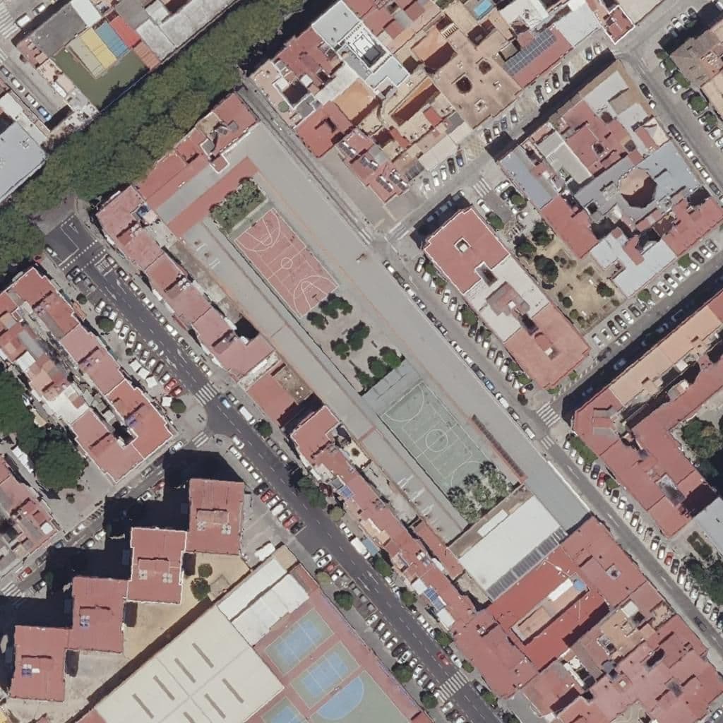 Aerial view of the grounds of Triana