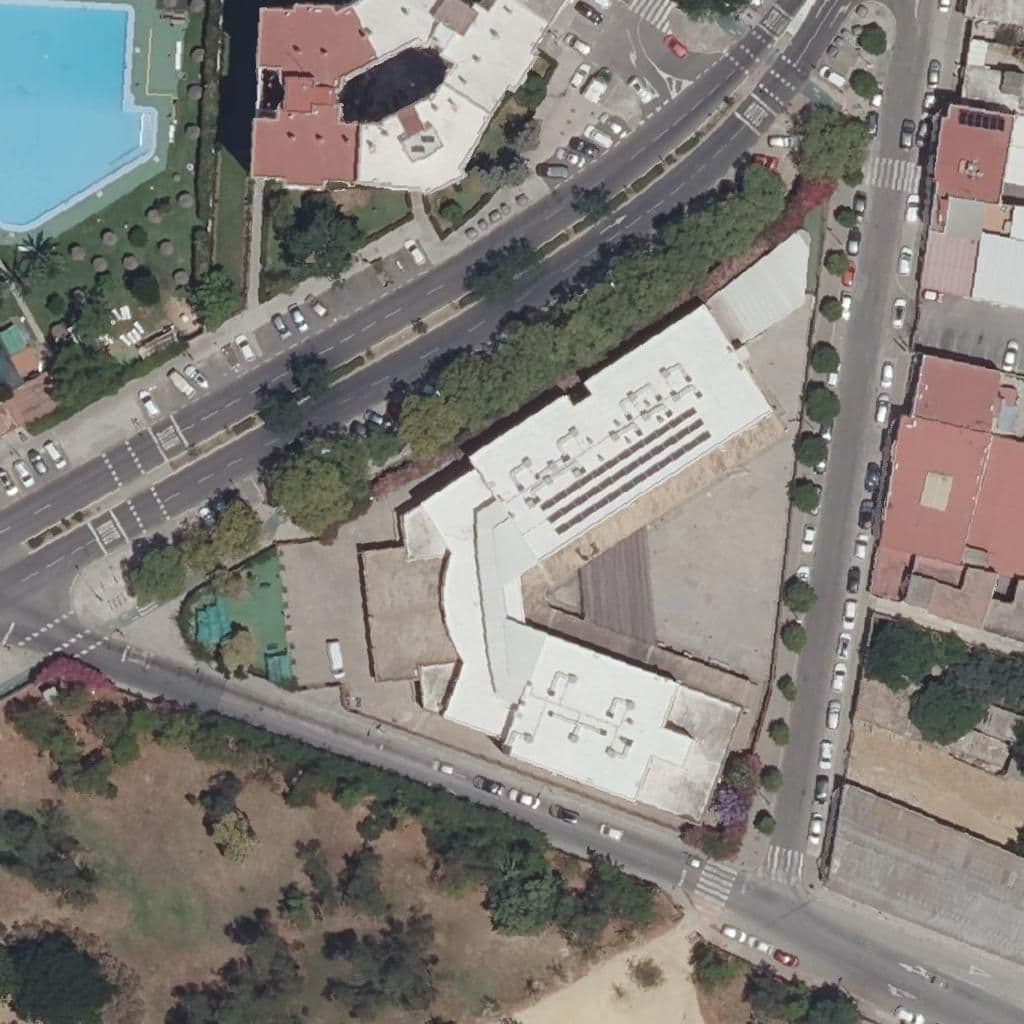 Aerial view of the grounds of Santa Aurelia