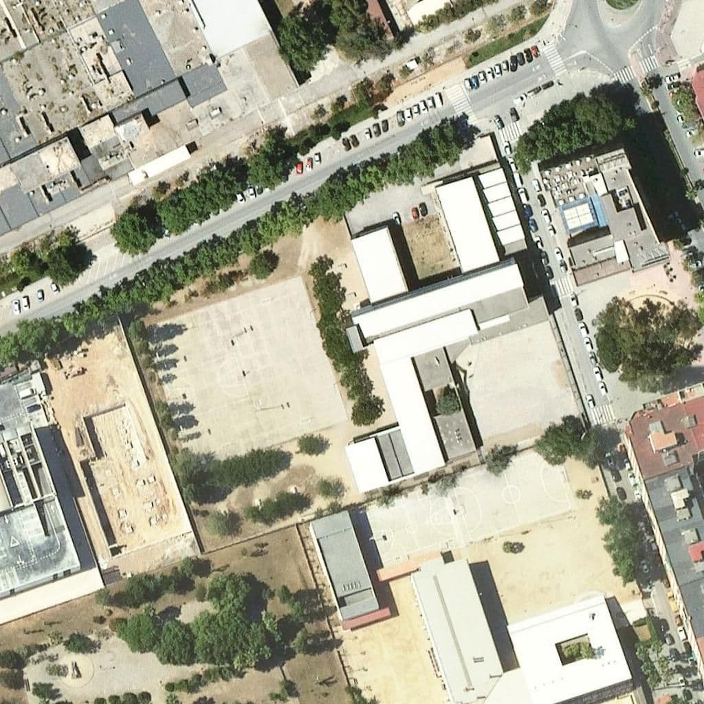 Вид згори на територію школи «Institut Ribera Baixa»
