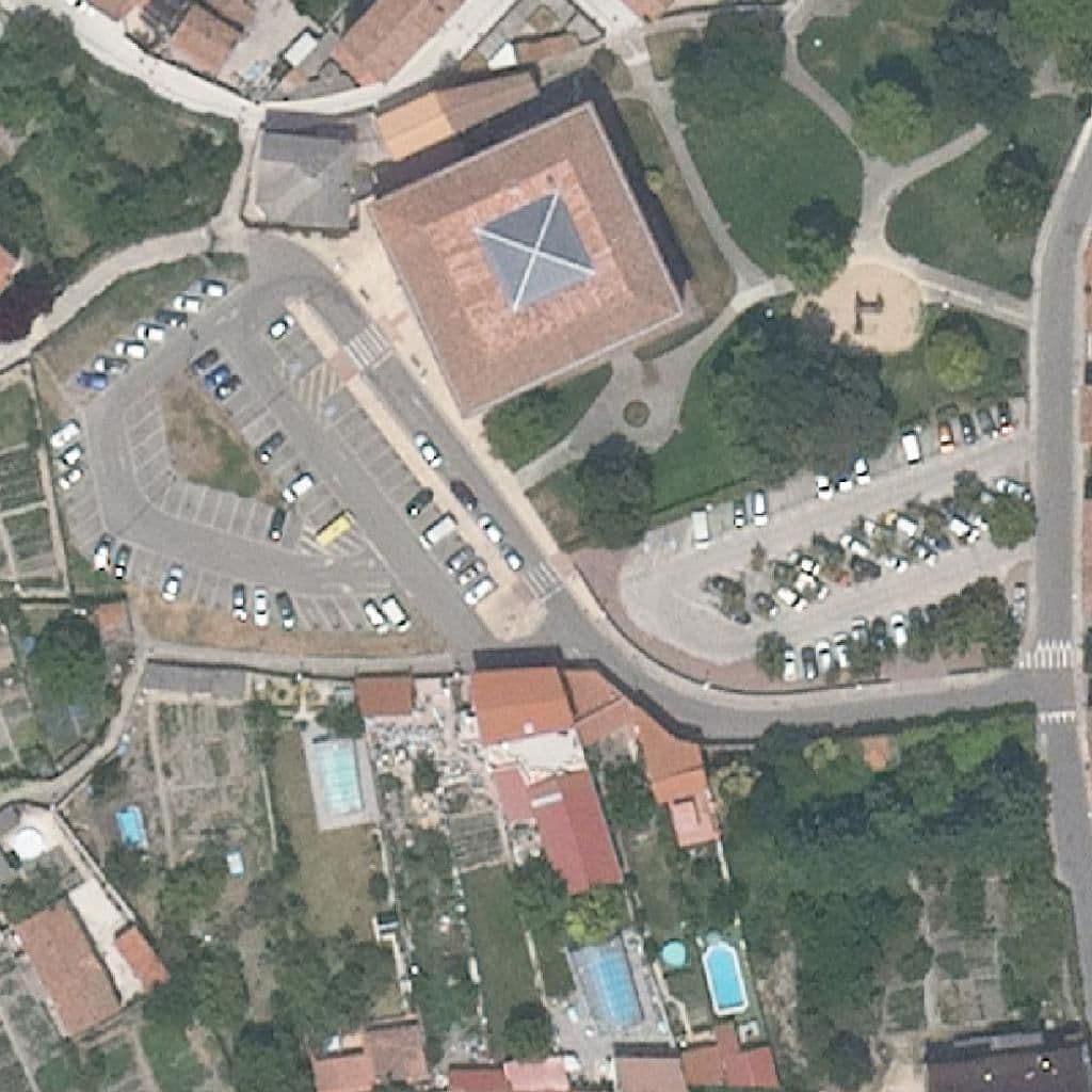 Aerial view of the grounds of Conservatorio De Miranda De Ebro