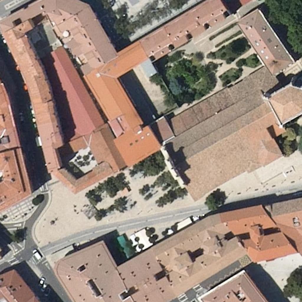 Aerial view of the grounds of Conservatorio De Palencia