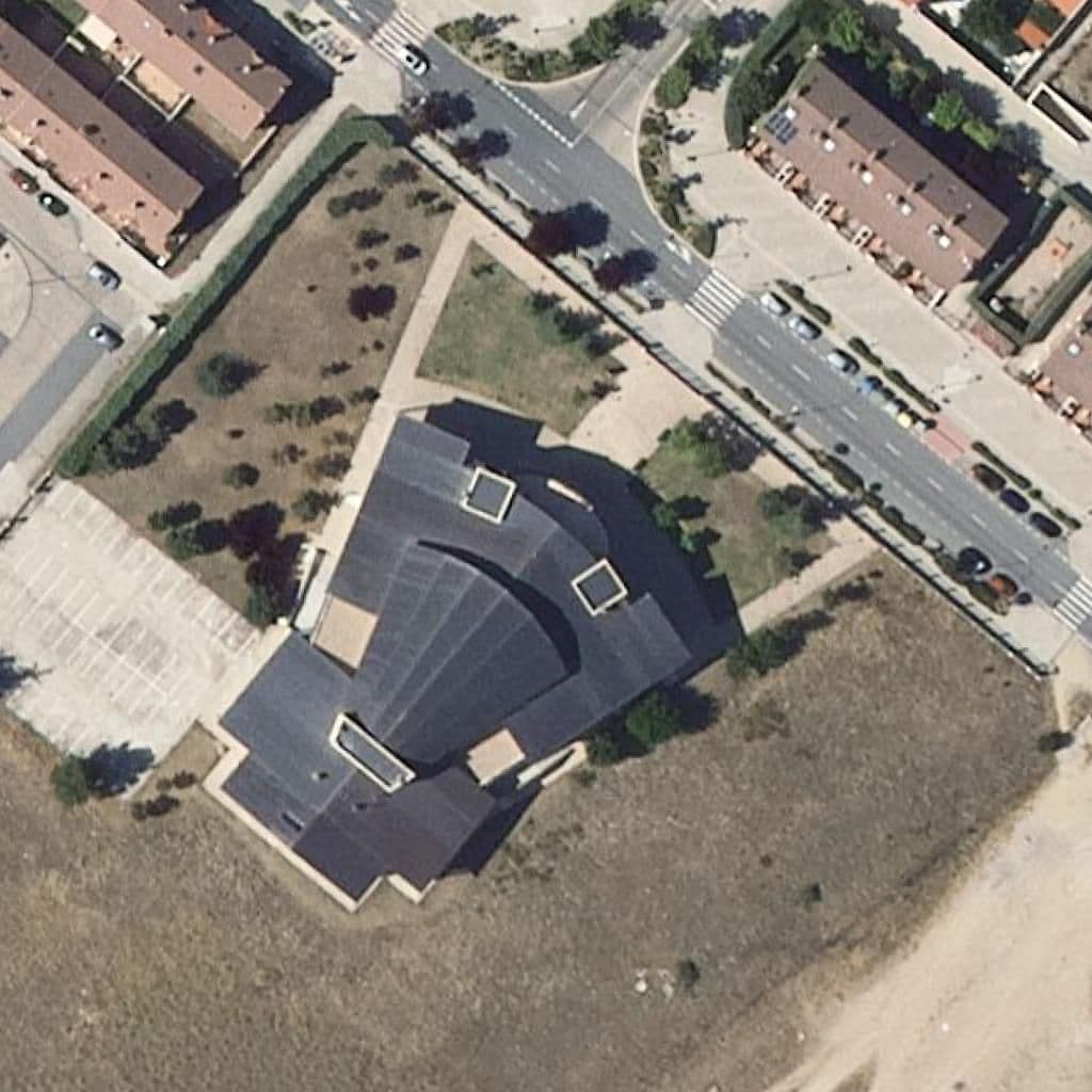 Aerial view of the grounds of Conservatorio De Segovia