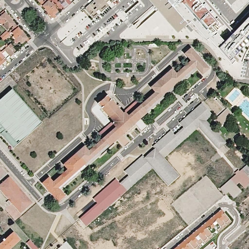 Aerial view of the grounds of Miguel Manzano