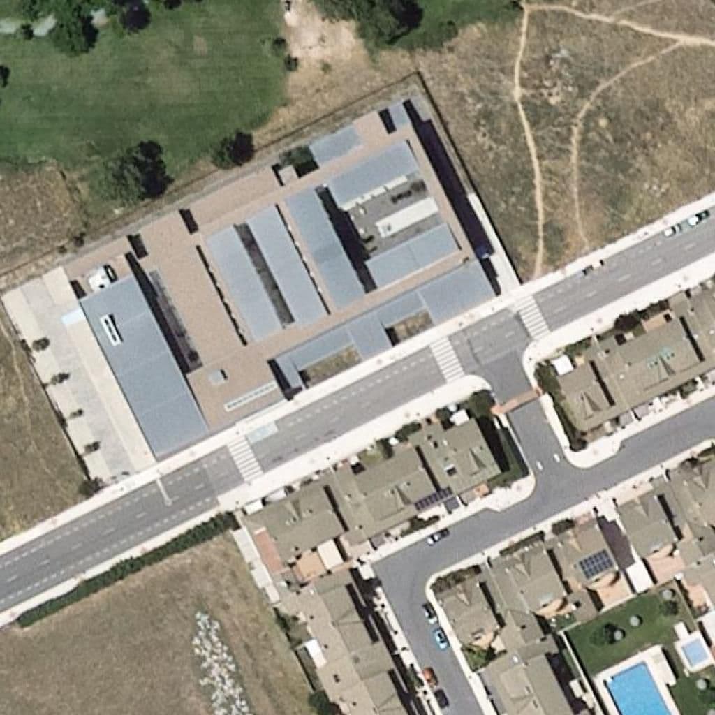 Aerial view of the grounds of Tomás Luis De Victoria