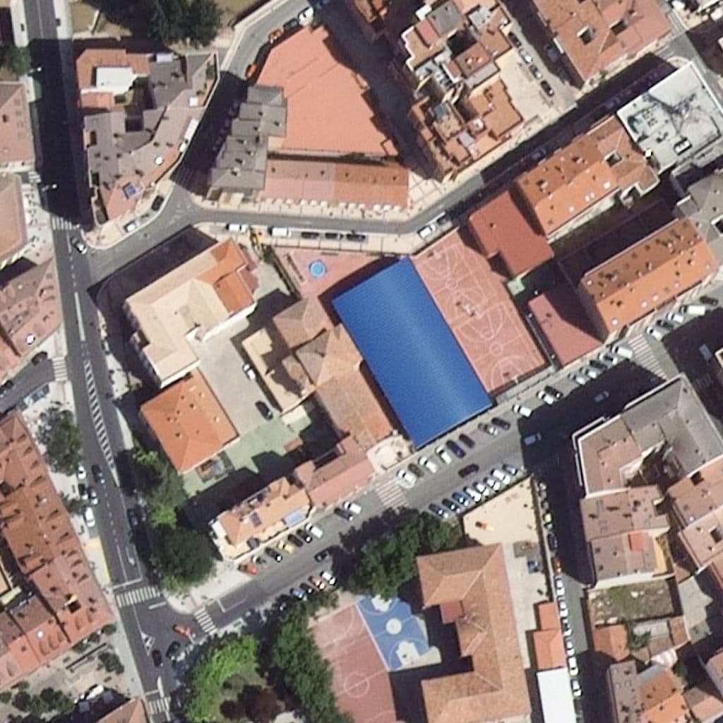 Aerial view of the grounds of Castilla