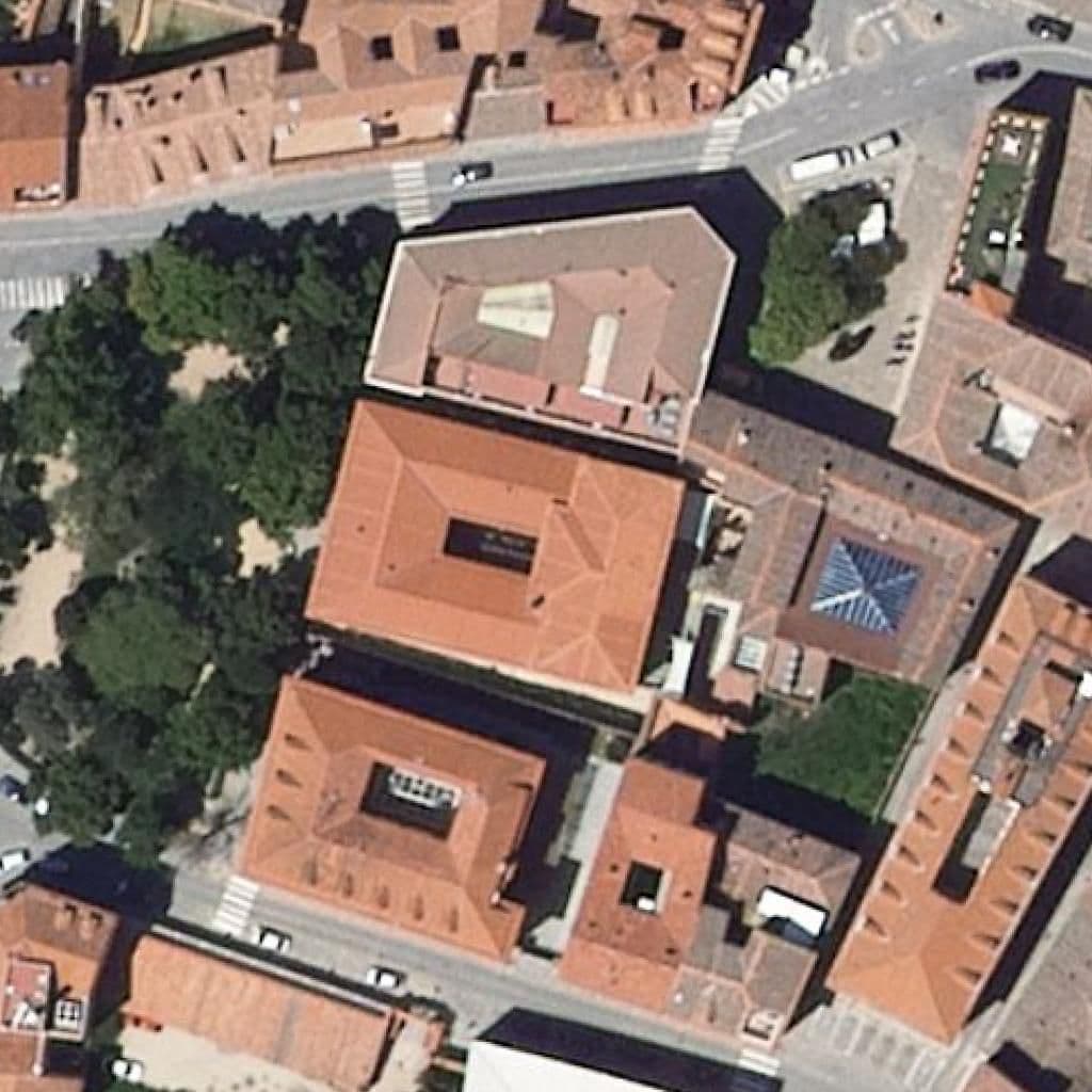 Aerial view of the grounds of Domingo De Soto