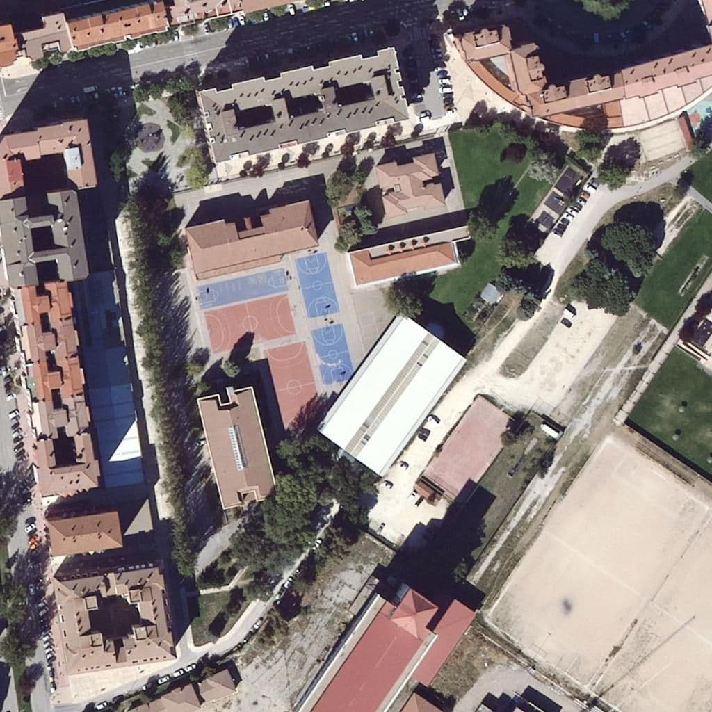 Aerial view of the grounds of Fernando De Rojas