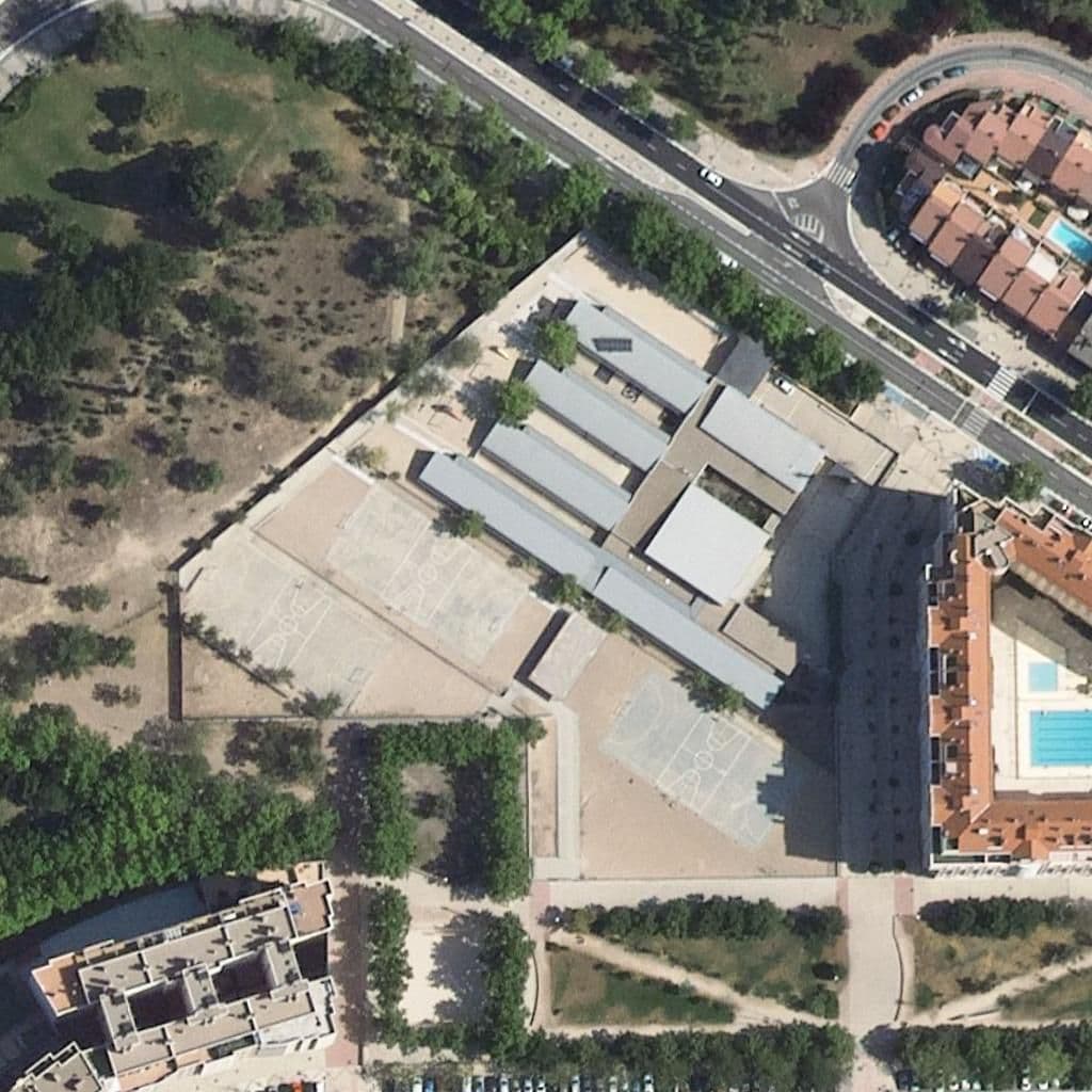 Aerial view of the grounds of Francisco Pino