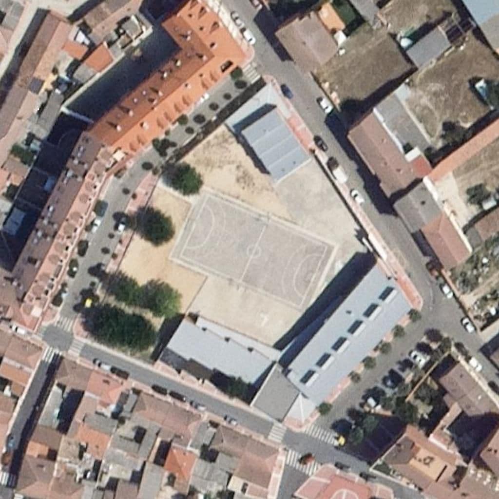 Aerial view of the grounds of Gloria Fuertes