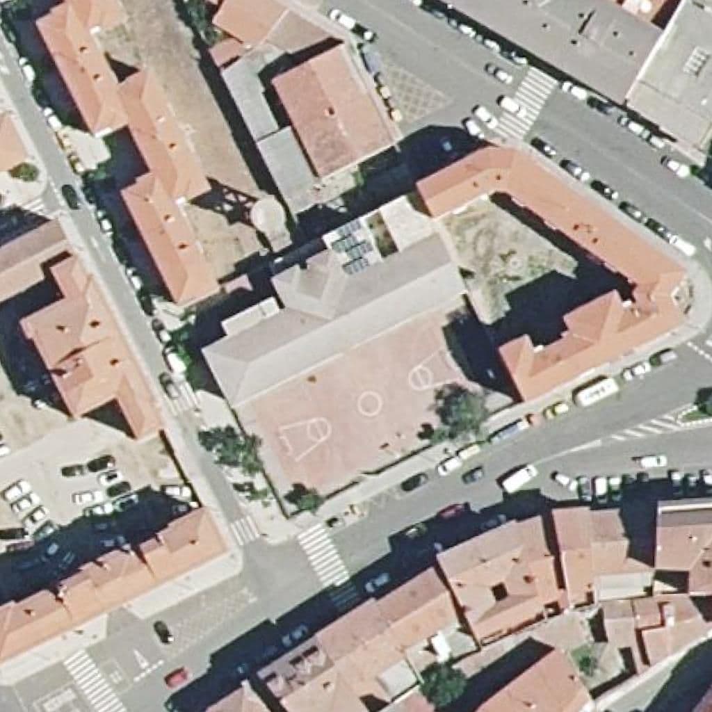 Aerial view of the grounds of Las Eras