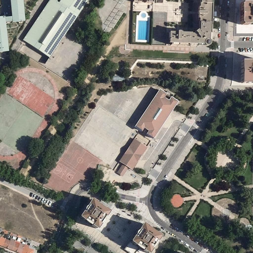 Aerial view of the grounds of María Teresa Íñigo De Toro