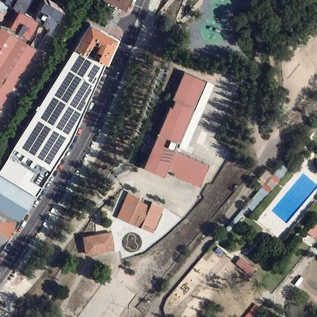 Aerial view of the grounds of Narciso Alonso Cortés