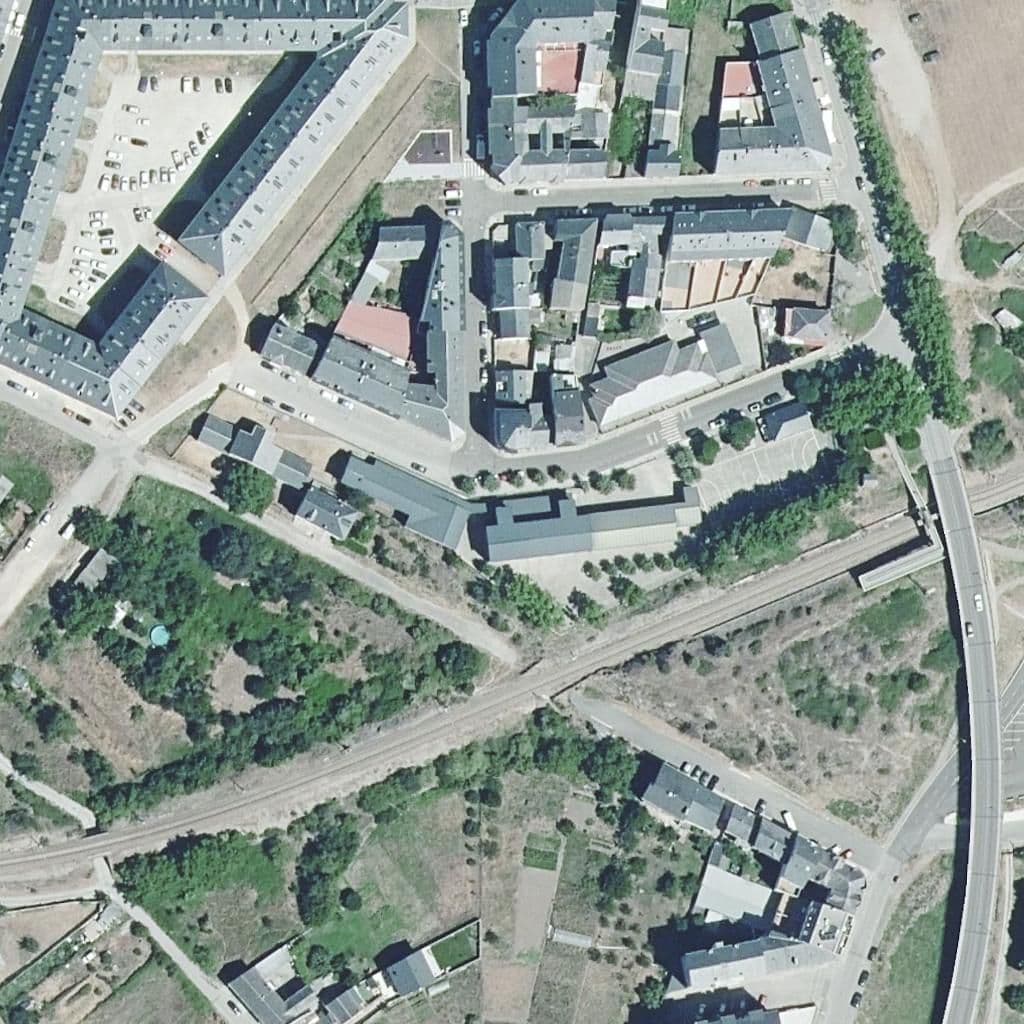 Aerial view of the grounds of San Andrés La Borreca