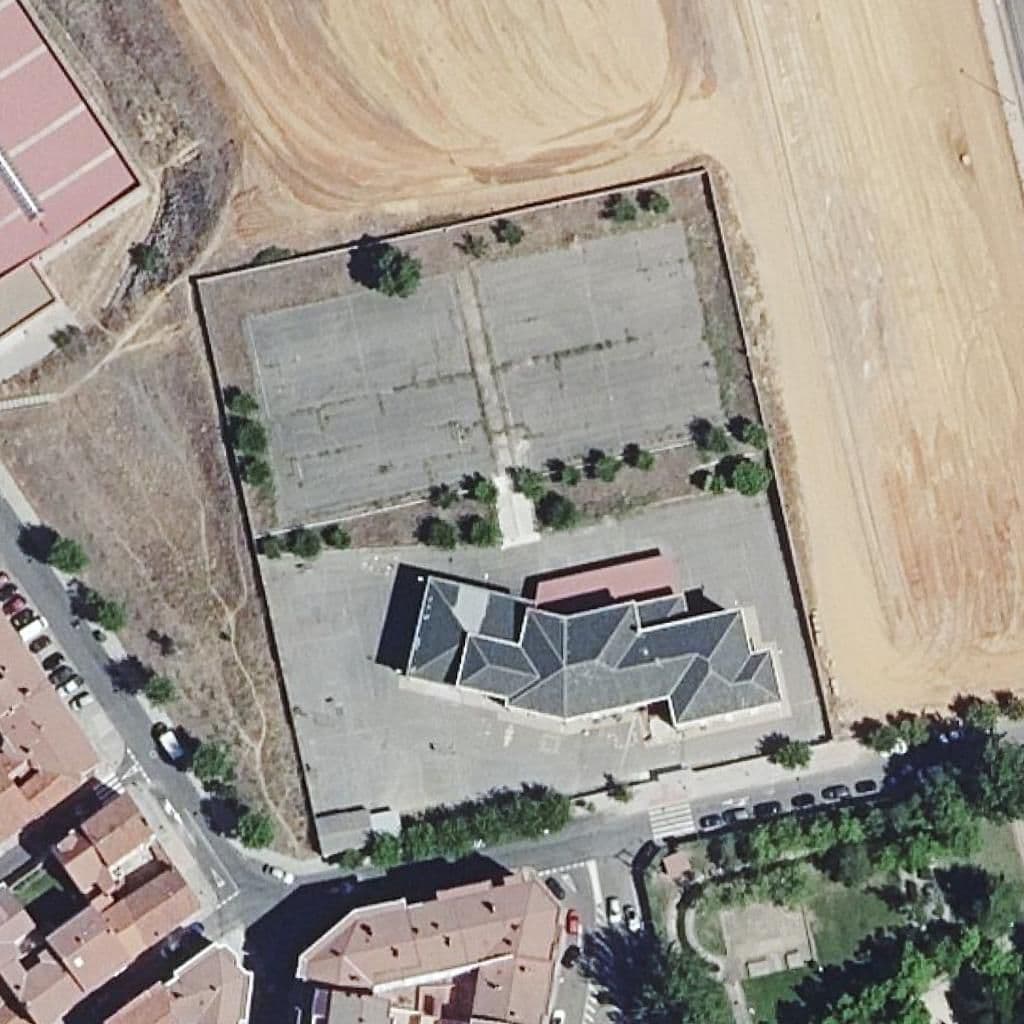 Aerial view of the grounds of San Isidoro