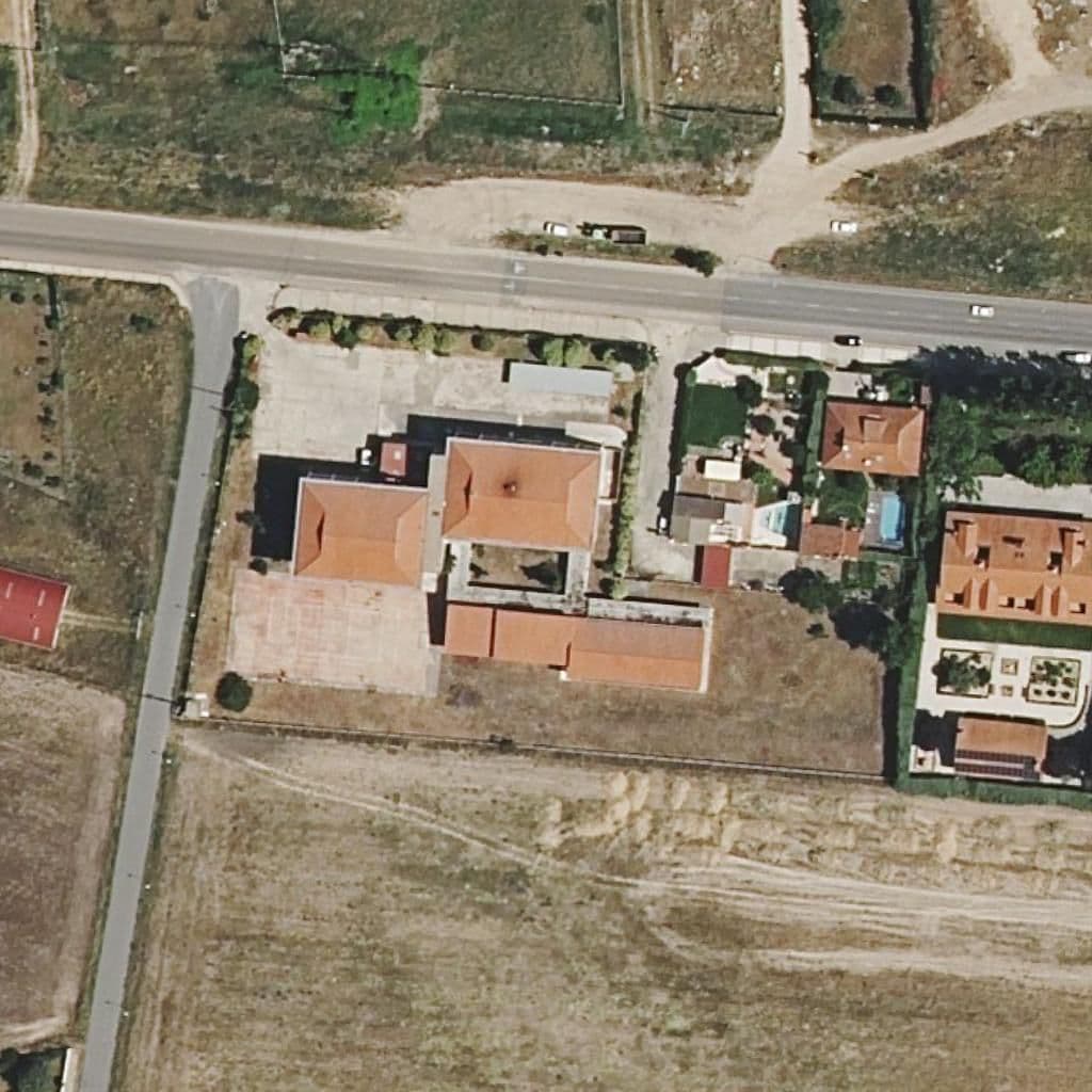 Aerial view of the grounds of El Inestal