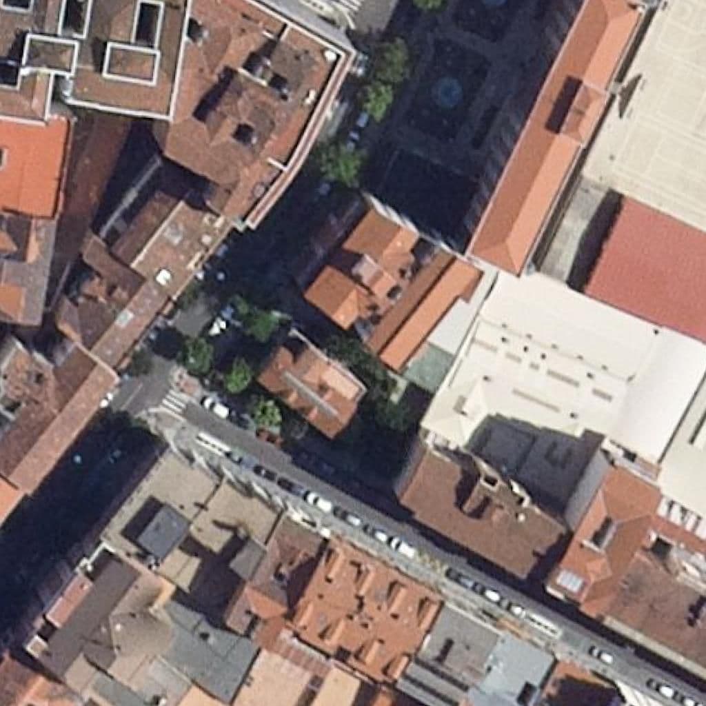 Aerial view of the grounds of Muro