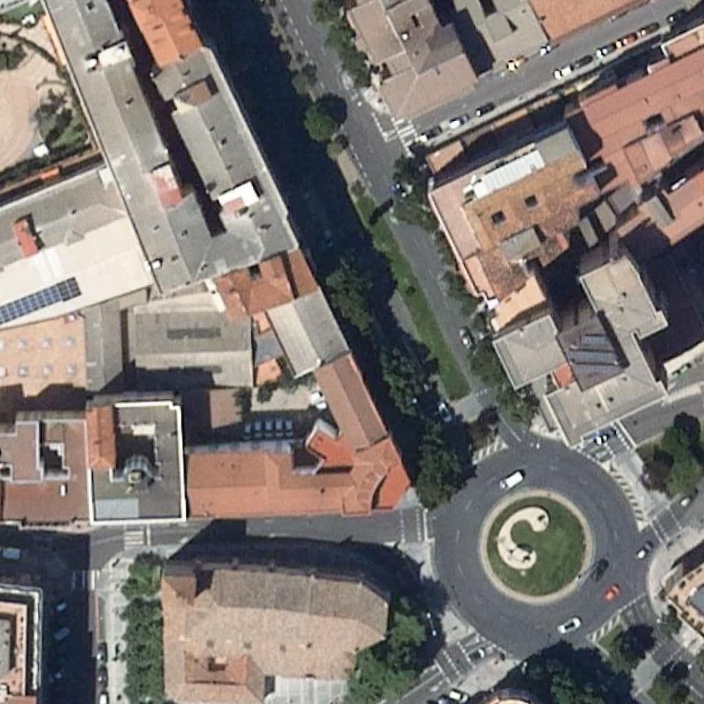 Aerial view of the grounds of San Jorge