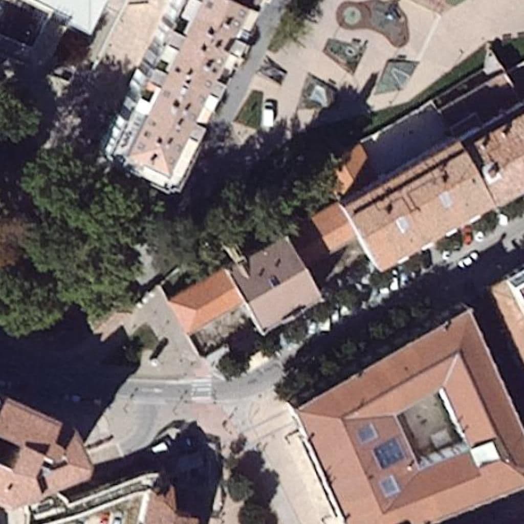 Aerial view of the grounds of Victoriano Cremer