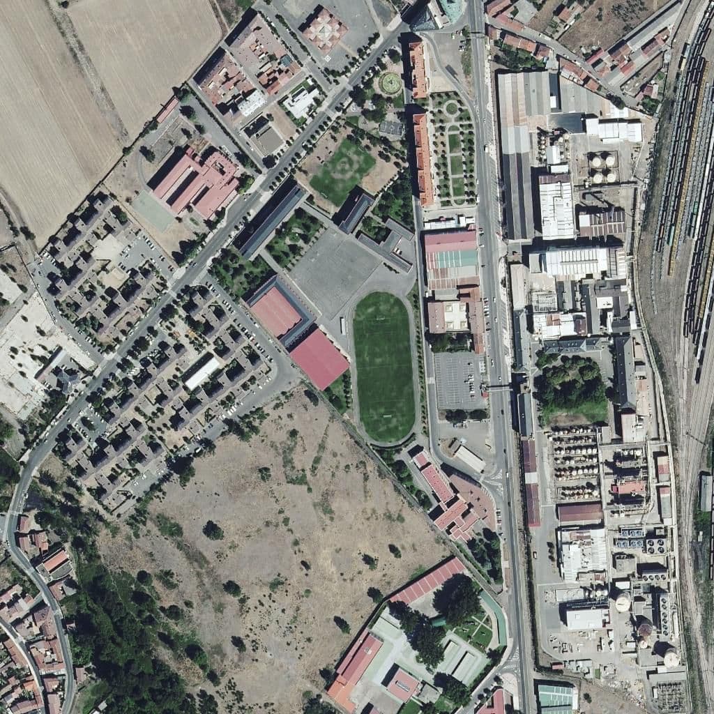 Aerial view of the grounds of Centro Don Bosco