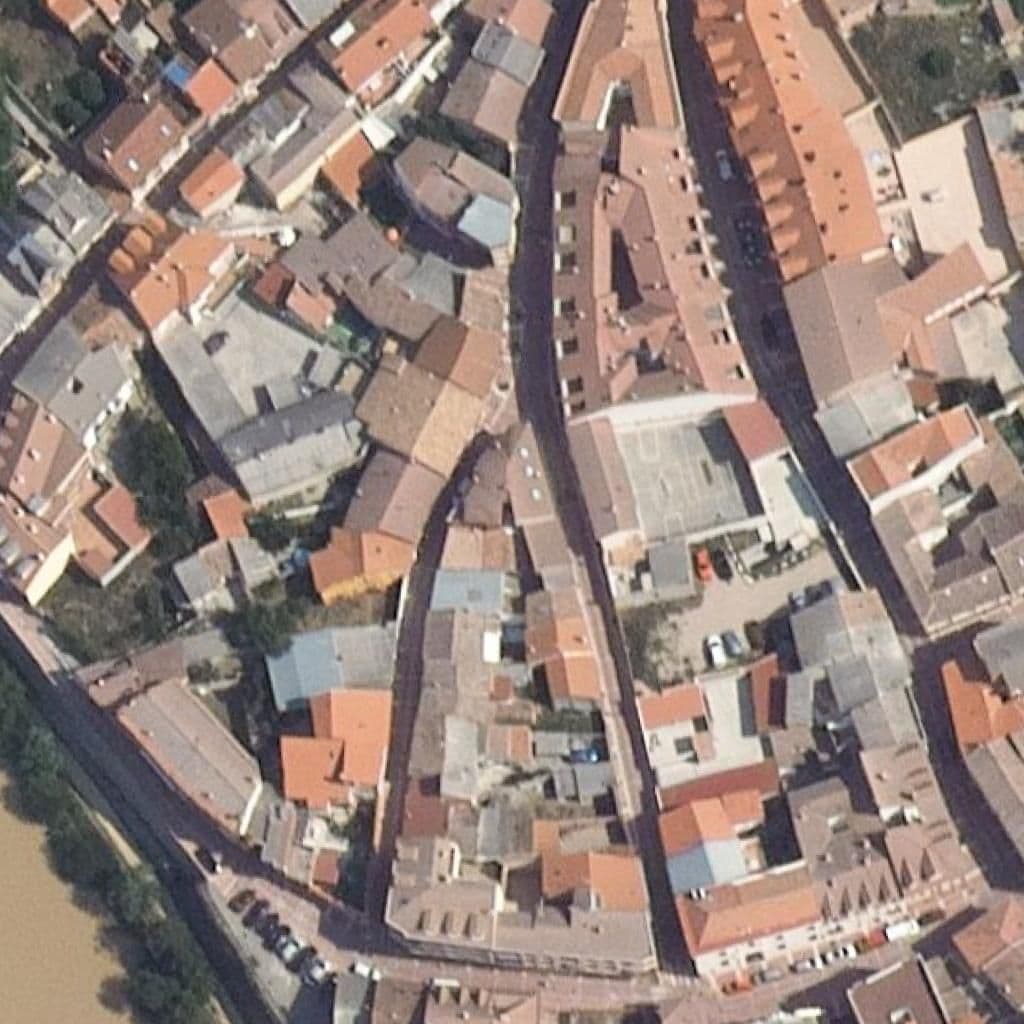 Aerial view of the grounds of La Milagrosa