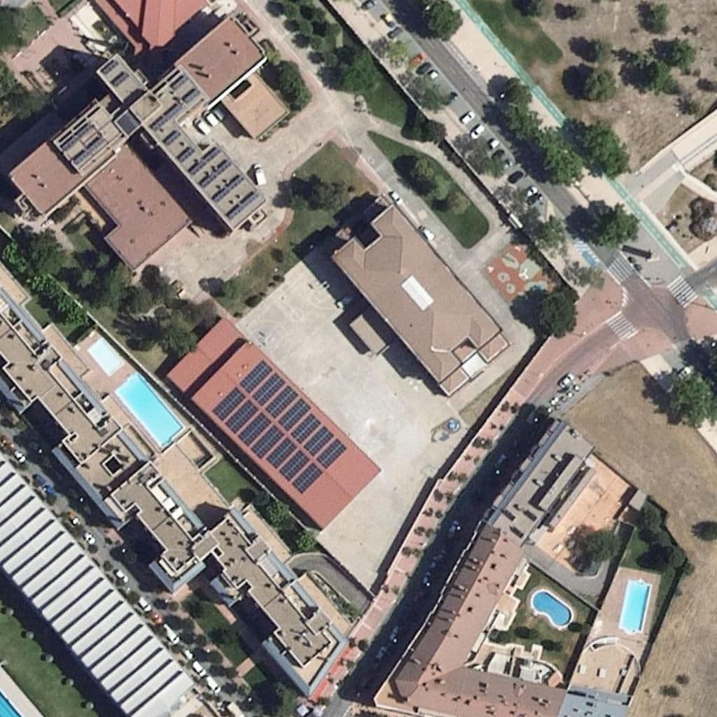 Aerial view of the grounds of La Milagrosa Y Santa Florentina