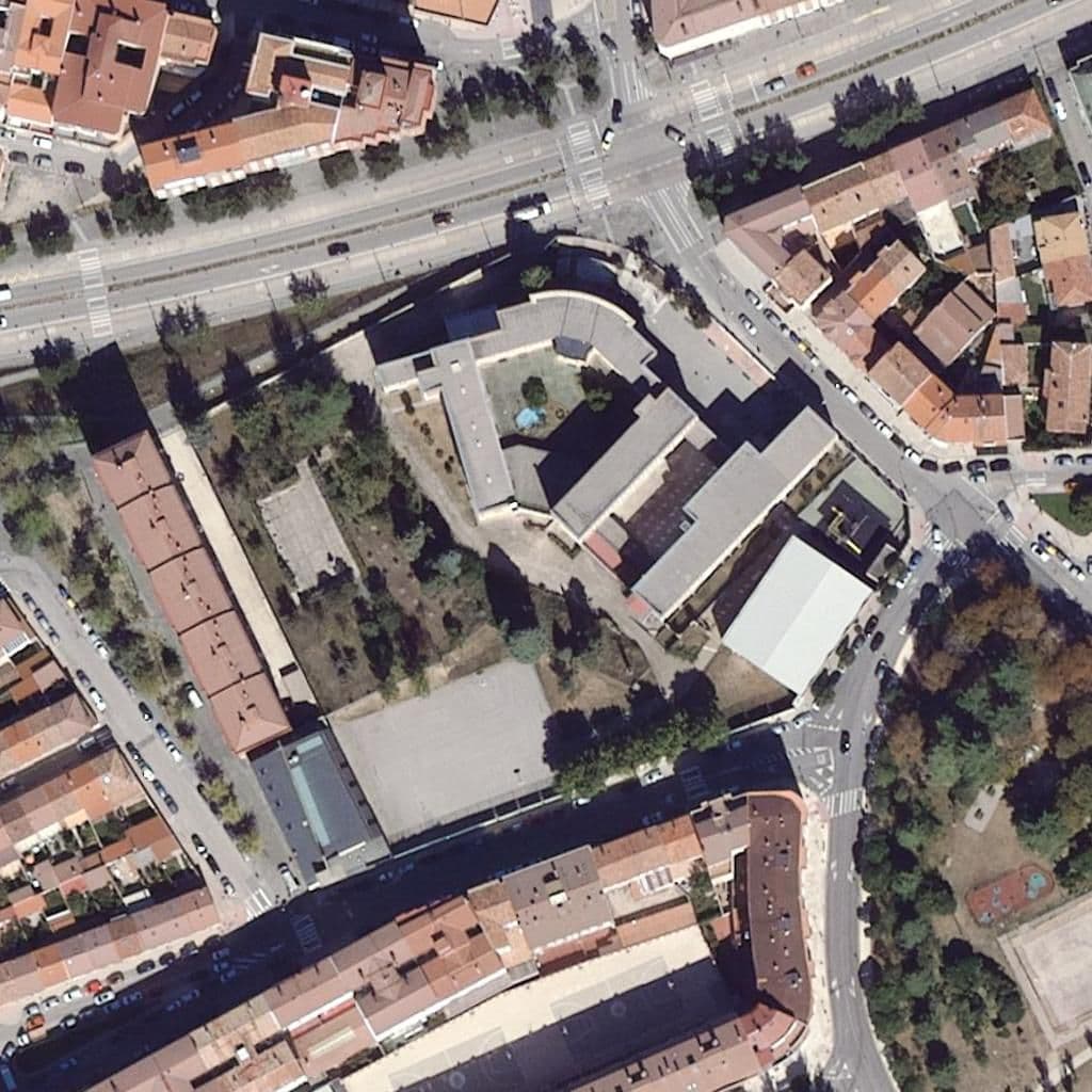 Aerial view of the grounds of María Mediadora