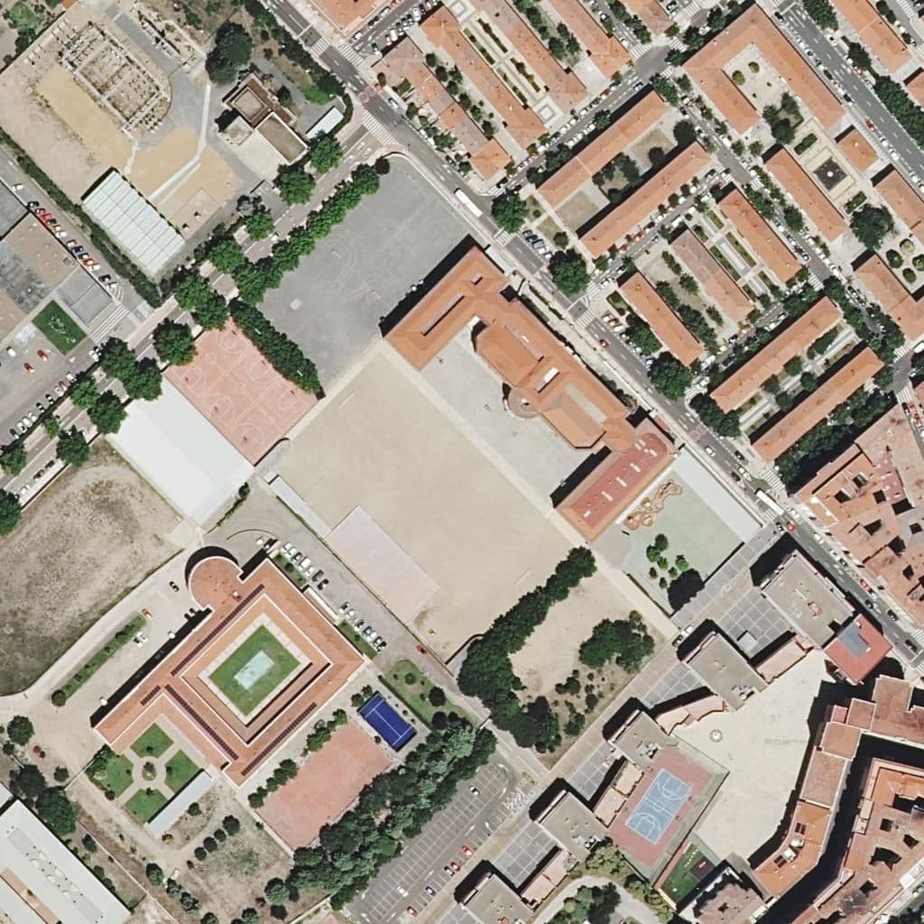 Aerial view of the grounds of Marista Champagnat