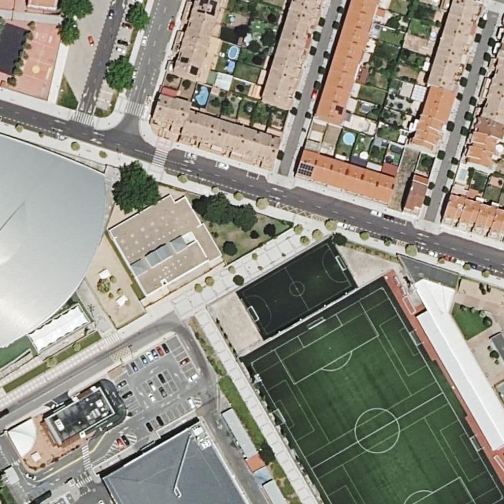 Aerial view of the grounds of Montessori