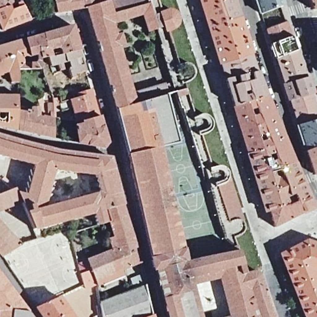 Aerial view of the grounds of Nuestra Señora Del Carmen