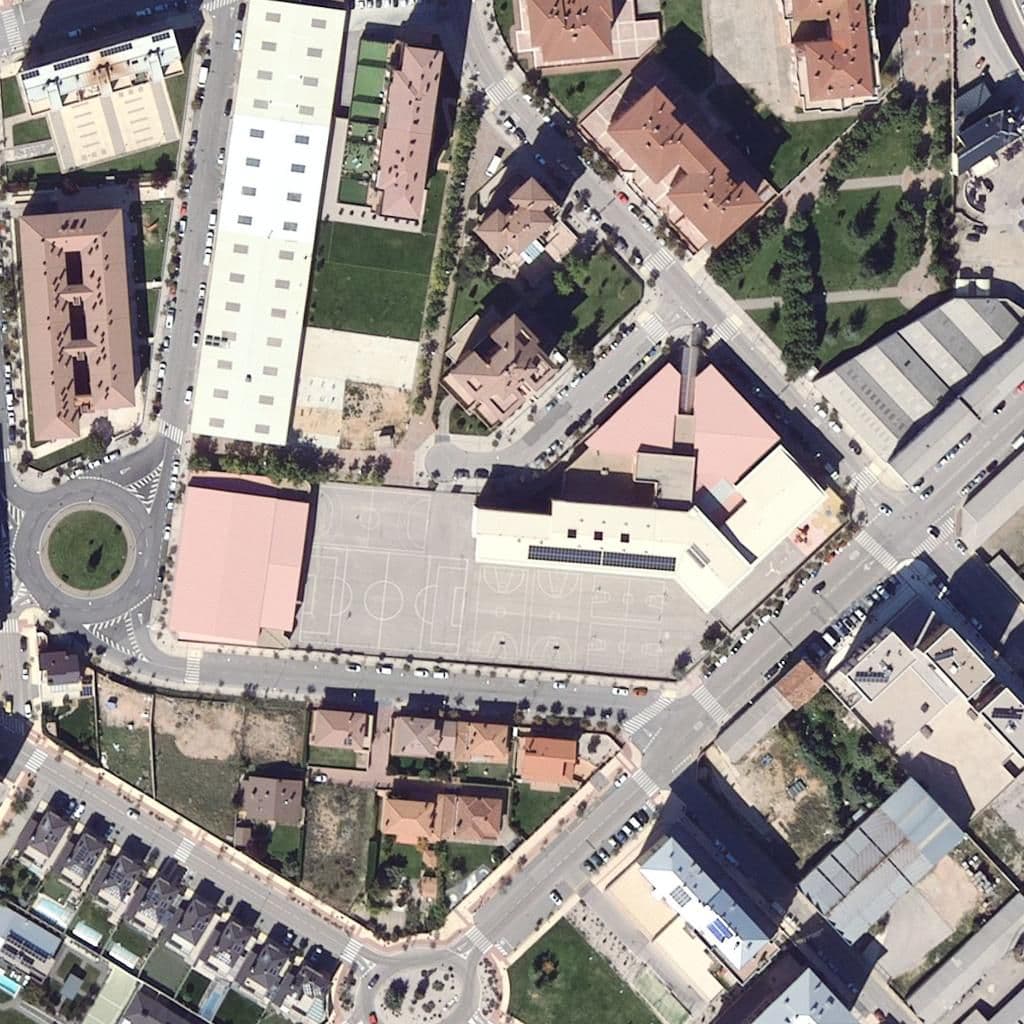 Aerial view of the grounds of Nuestra Señora Del Pilar