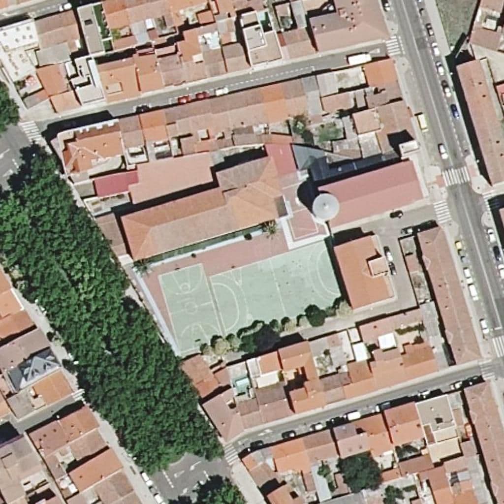 Aerial view of the grounds of Nuestra Señora Del Rocío