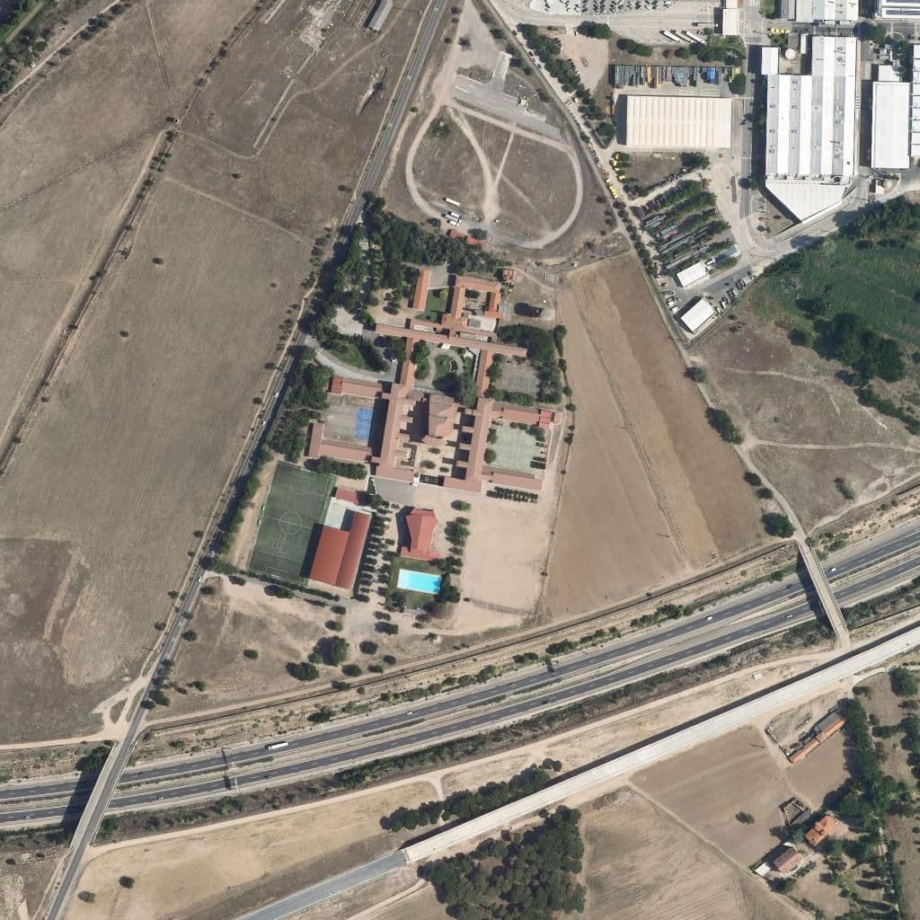 Aerial view of the grounds of Nuestra Señora Del Rosario