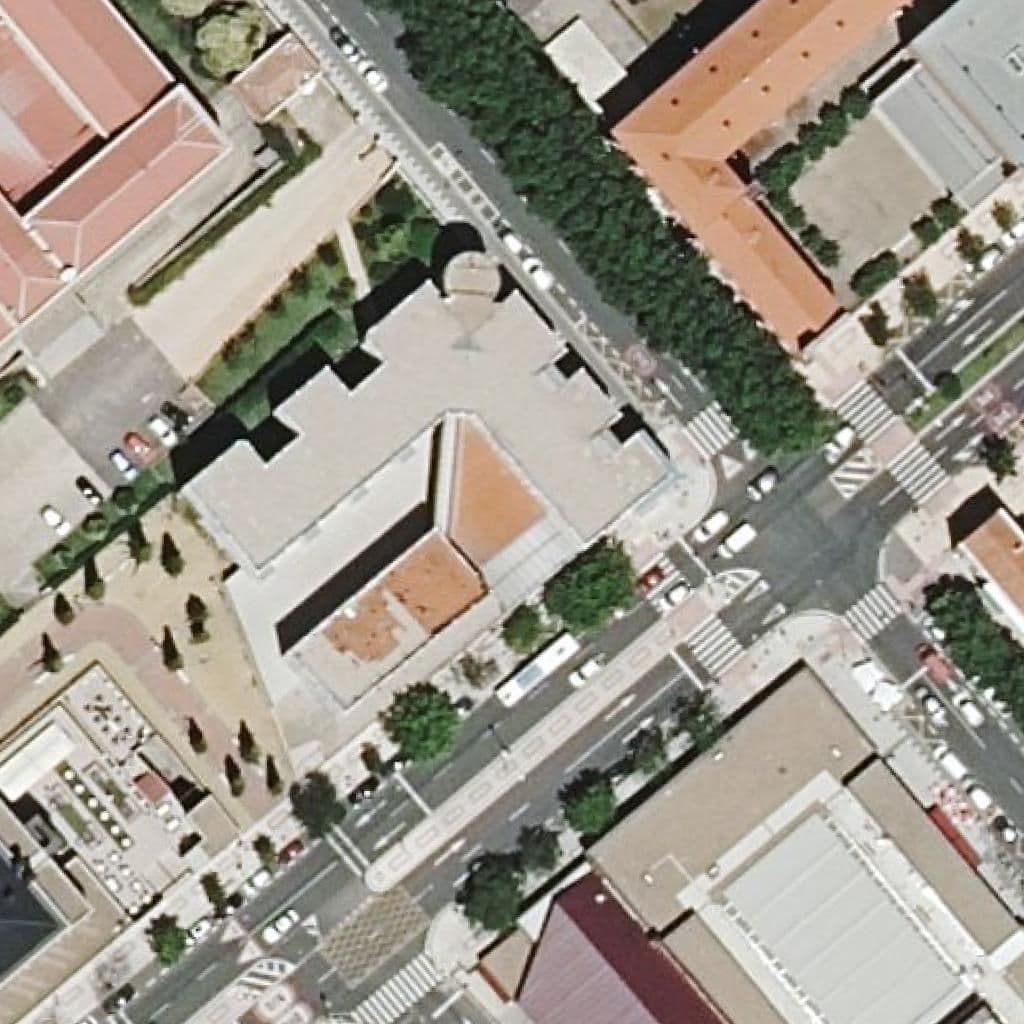 Aerial view of the grounds of Padres Trinitarios
