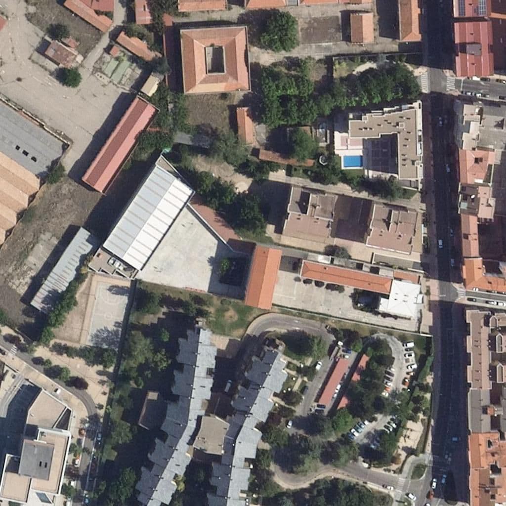 Aerial view of the grounds of Patrocinio San José