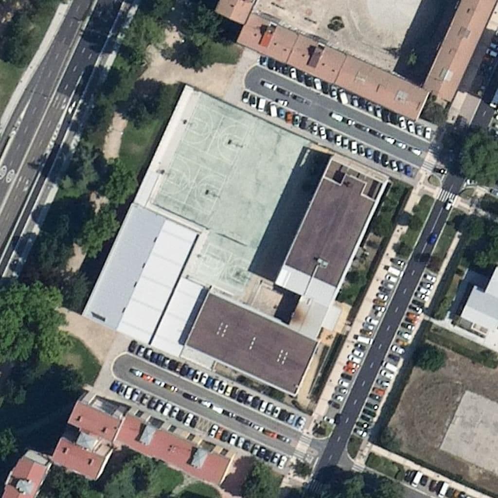 Aerial view of the grounds of Sagrado Corazón-Corazonistas