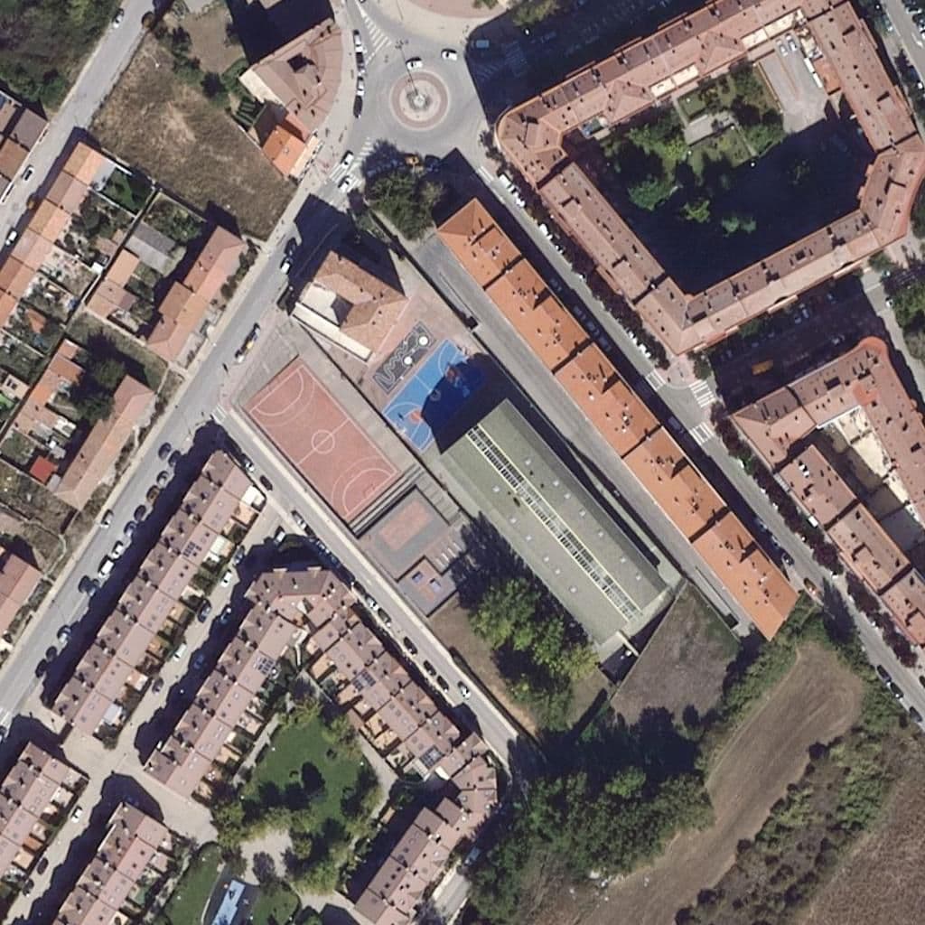 Aerial view of the grounds of Sagrado Corazón-Hh.salesianas