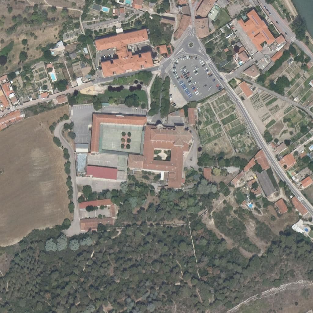 Aerial view of the grounds of Sagrados Corazones