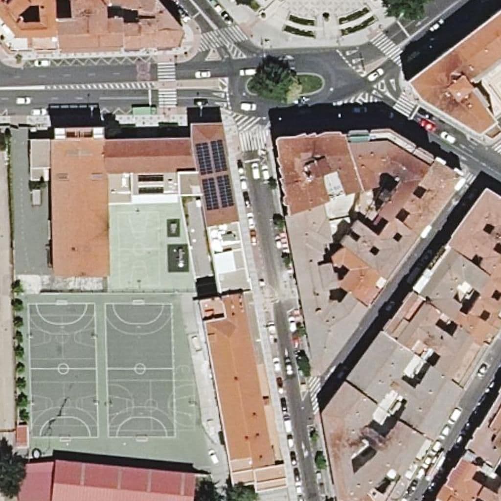 Aerial view of the grounds of San Estanislao De Kostka