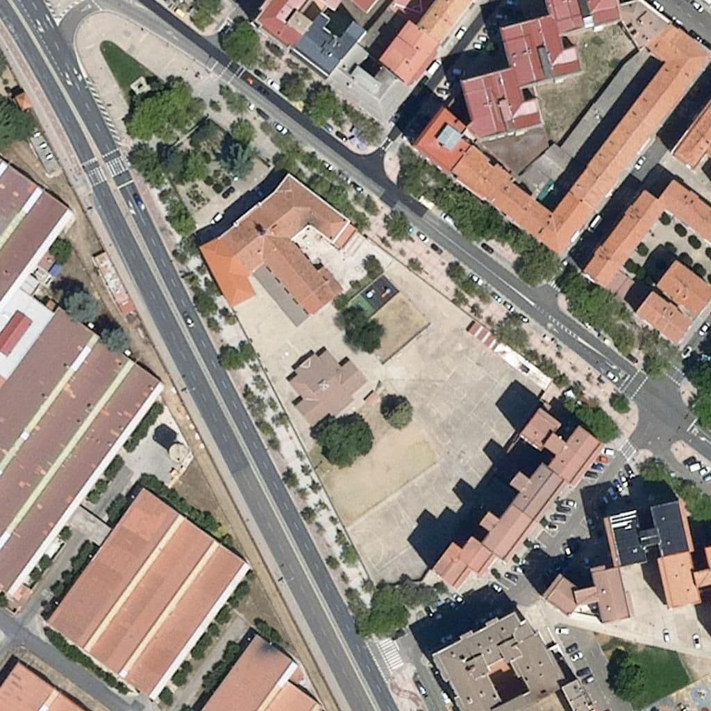 Aerial view of the grounds of San José