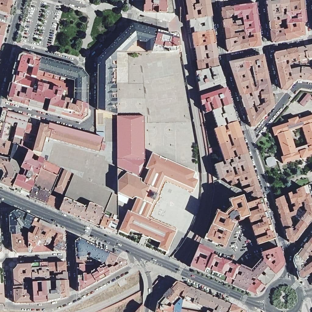 Aerial view of the grounds of San José