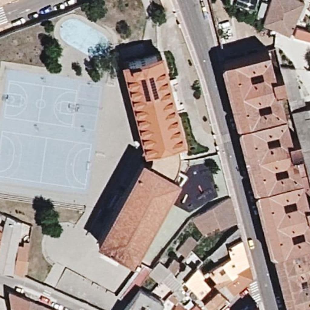 Aerial view of the grounds of San José