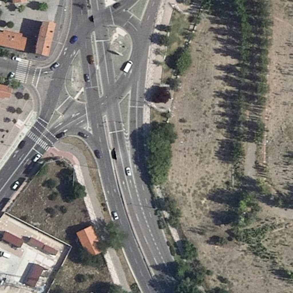 Aerial view of the grounds of San Viator