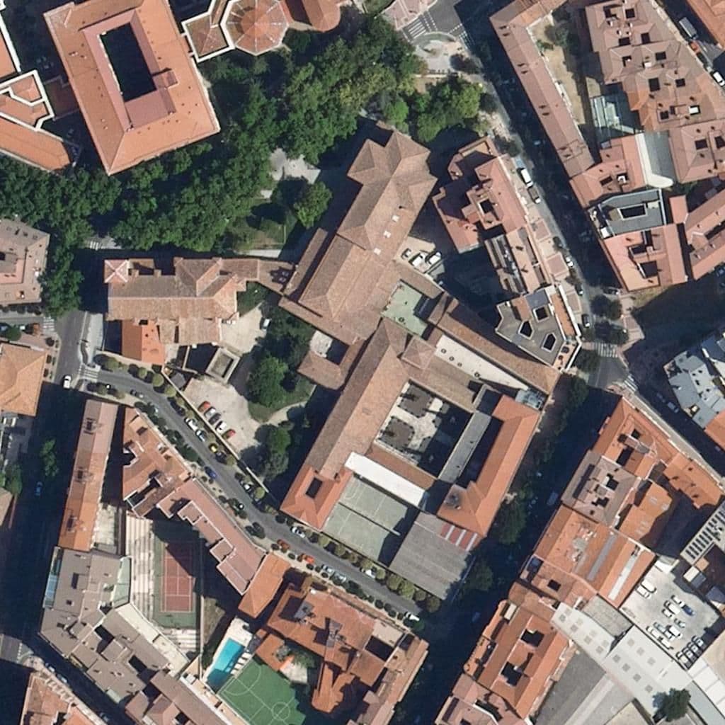Aerial view of the grounds of Santa María La Real De Huelgas