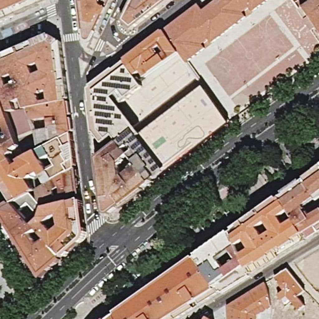 Aerial view of the grounds of Santísima Trinidad