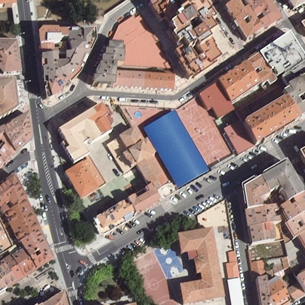 Aerial view of the grounds of Vera Cruz