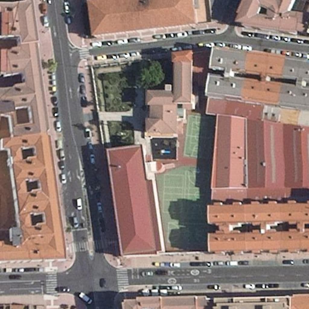 Aerial view of the grounds of Virgen Niña