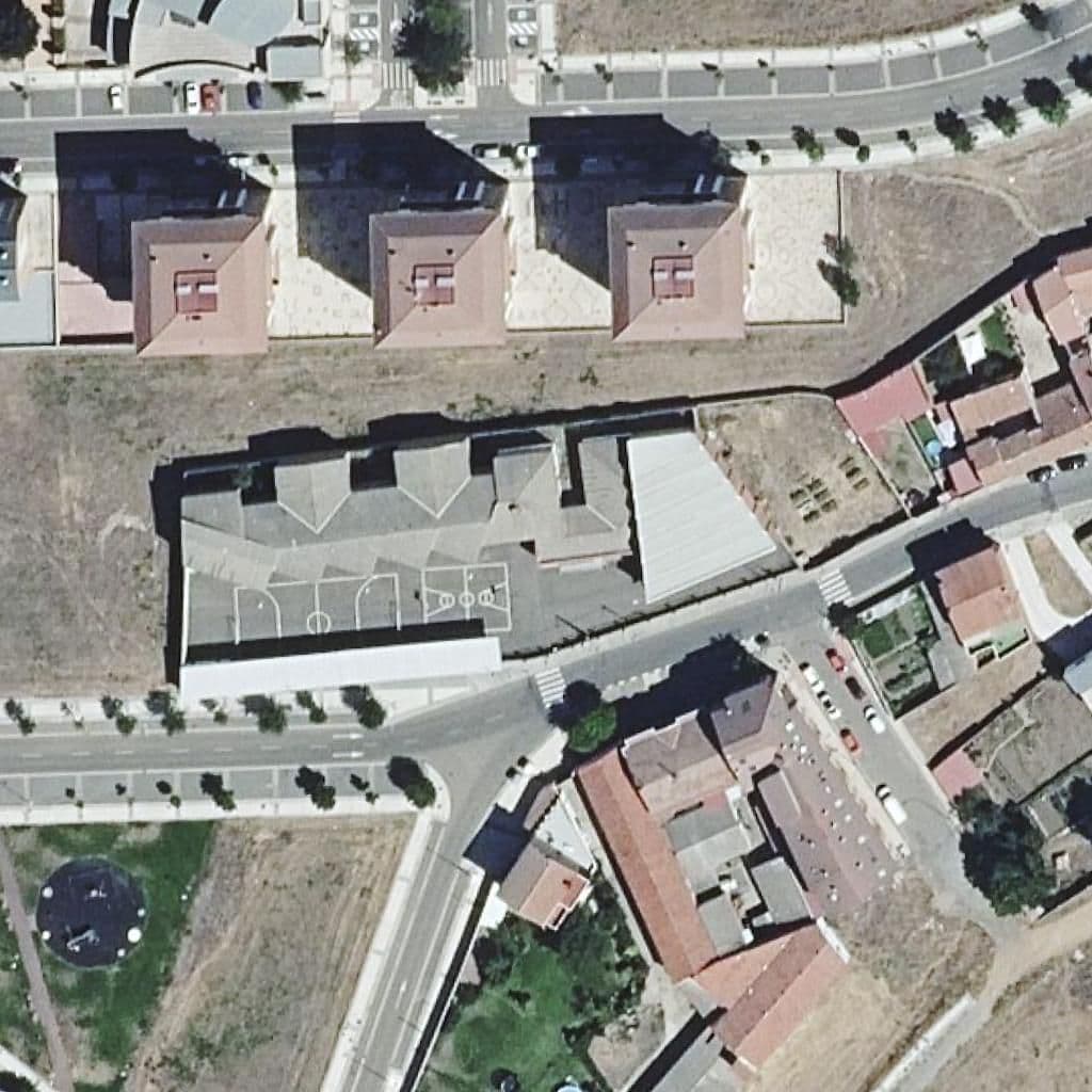 Aerial view of the grounds of Paz Peña