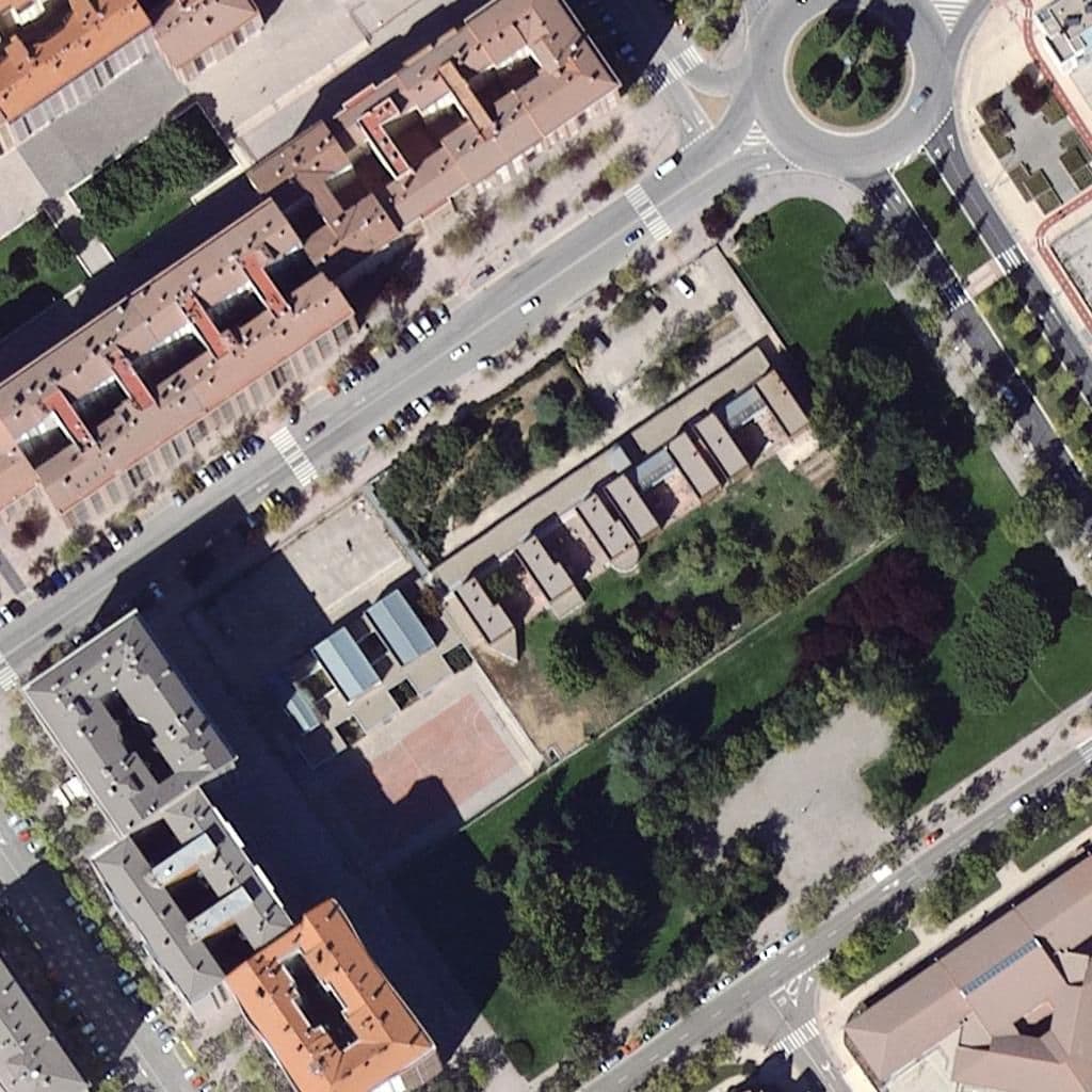 Aerial view of the grounds of Puentesaúco