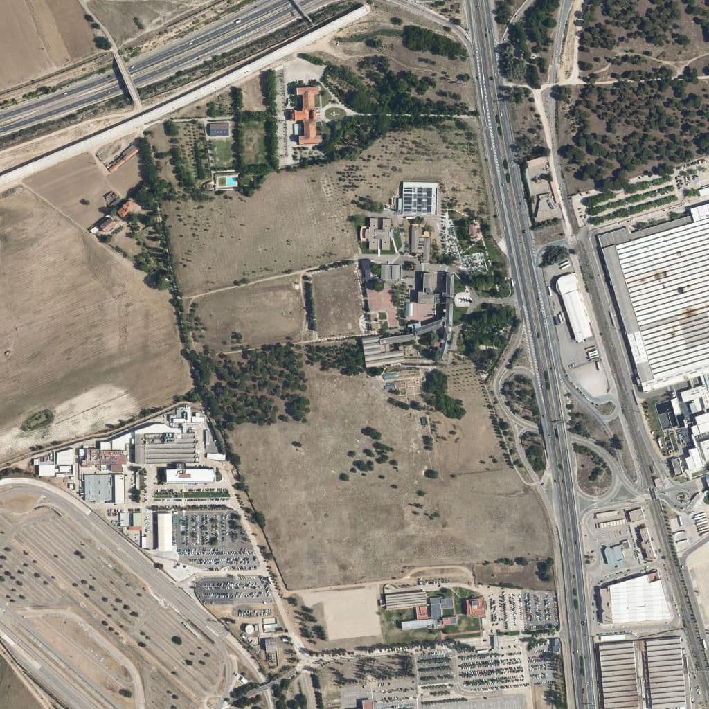 Aerial view of the grounds of San Juan De Dios